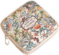 Sanitary Napkin Storage Bags,Portable Menstrual Cup Nursing Pad Tampon Storage Pouch,Leather Oil Painting Flower Travel Makeup Bags Coin Purse Sundries Pouch with Zipper