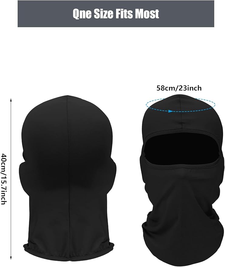 SATINIOR 6 Pcs Ski Mask Cover Balaclava Full Face Mask Summer Face Cover UV Windproof Balaclava for Men Women Outdoor Sports