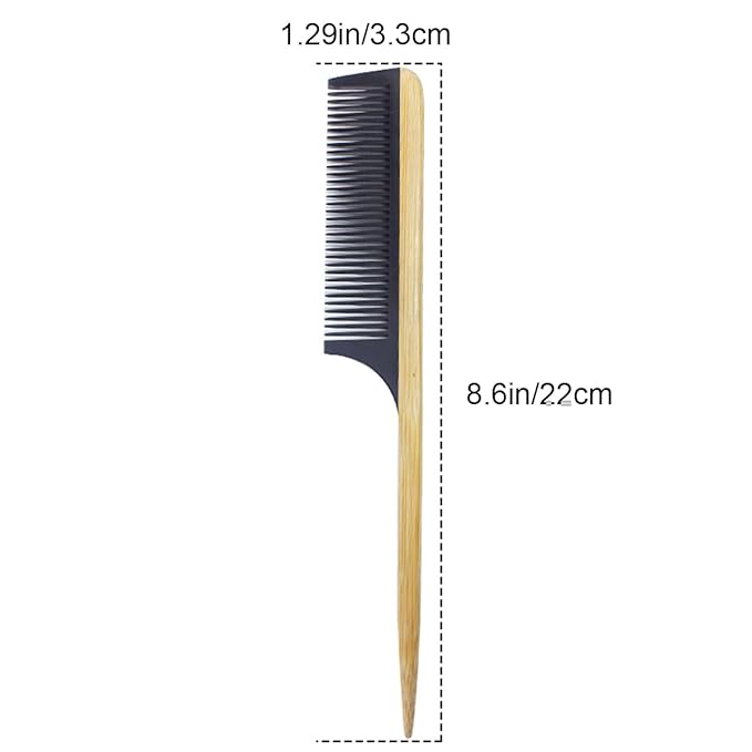 Natural Handmade Bamboo Hair Combs for Women Men, Anti-Static for All Hairstyles & Beard(8.6 in)