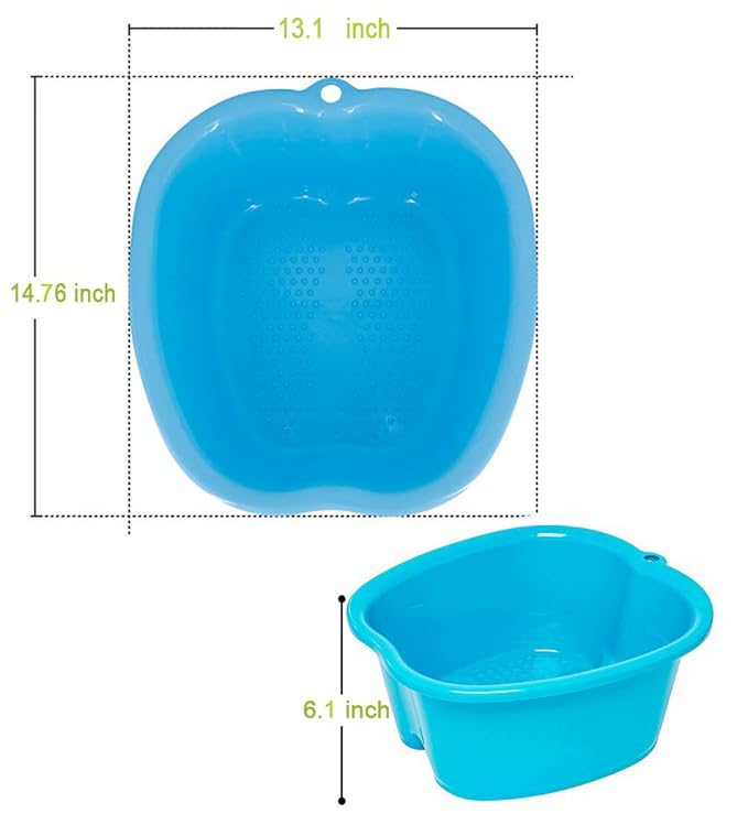 Large Plastic Foot Basin Bath Spa Tub Feet Massage for Soaking Foot,Toe Nails, and Ankles,Pedicure,Improved Sturdy Portable Feet Tub Pink