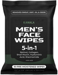 Mens Face Wipes 5-in-1 Anti-Aging Face Cleansing Wipes for Mens Skin Care with Retinol, Collagen, Snail Mucin, Hyaluronic Acid & Niacinamide – Alcohol-Free for Oily or Acne-Prone Skin Woodsy Scent