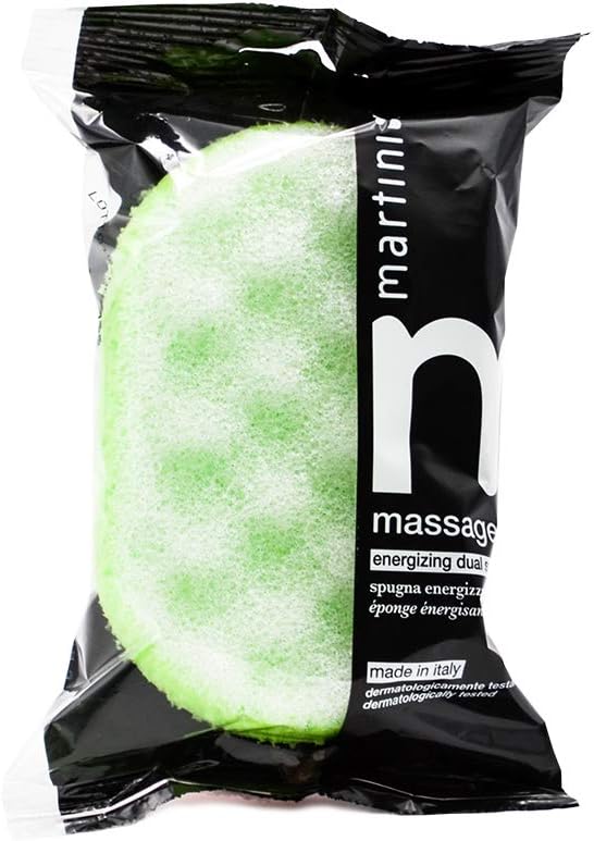 MartiniSPA Italian-Made 4-Pack Bath & Shower Sponge for Face & Body, Exfoliating Sponge for Men & Women, Dual Action Design, Dermatologically Tested – Four Color Variety Pack