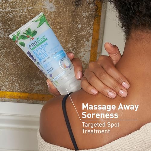 PROcure Epsom Salt Rub Gel – Concentrated Muscle Relief with Organic Aloe Vera & Essential Oils for Aches, Soreness & Tension – 3 Pack