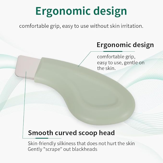 1 Pcs Blackhead Remover Tools, Silicone Face Scraper for Deep Cleansing, Nose Blackhead Remover for Women Men - Green