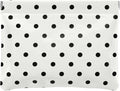 Dots Leather Makeup Pouch Set for Women Small Make Up Bag for Purse Waterproof Initial Makeup Cosmetic Bags Pouches for Purse Aesthetic Travel Toiletry Bag,White Black