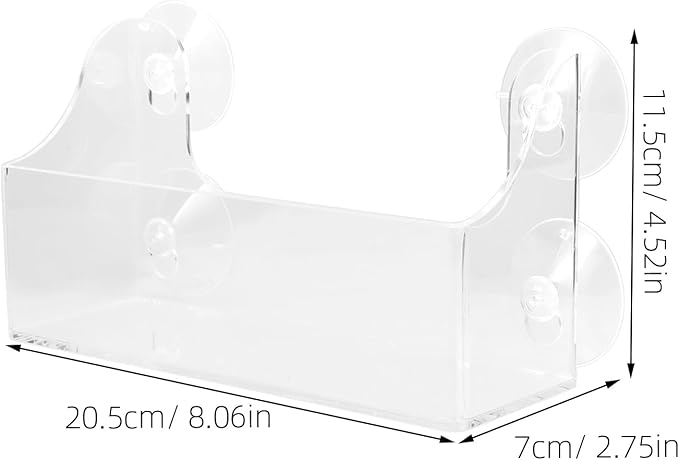 SuctionCup Refrigerator Rack Organizer Acrylic Fridge Door Shelf can Organizer for Refrigerator Drinks Spices Convenient Beverage Holder 8.07X4.52X2.75In