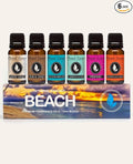 Eternal Essence Oils Beach Set of 6 Premium Fragrance Oils - Includes White Sand, Ocean Breeze, Honolulu Sun, Mermaid, Caribbean Escape, and Sun & Sand Scented Oils - 10ML