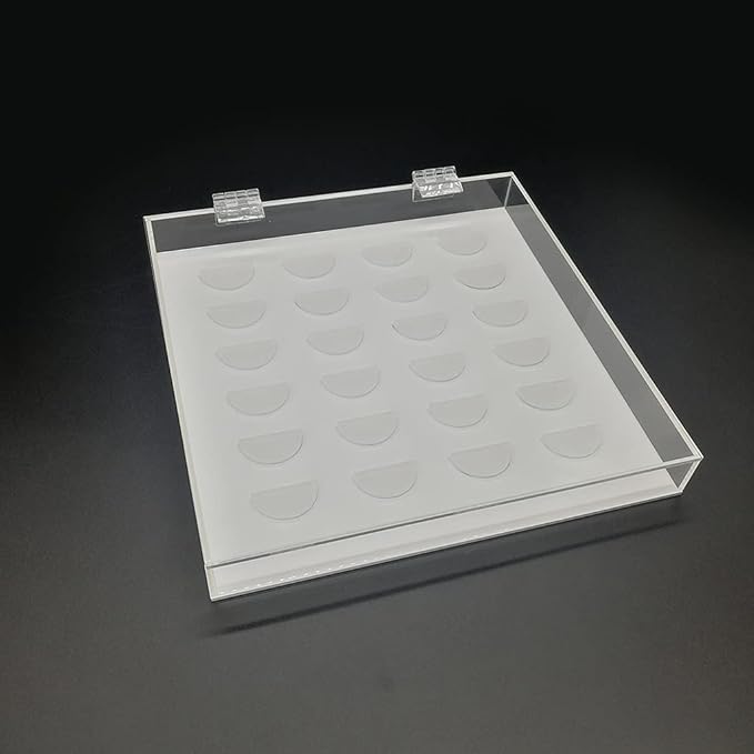 12 Pairs False Eyelashes Clear Storage Box Acrylic Display For Case