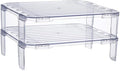2pcs stacking shelf freezer rack Kitchen Storage Rack foldable cabinet shelf kitchen fridge organizer stackable shelves refrigerator organizer clear as supplies fruit