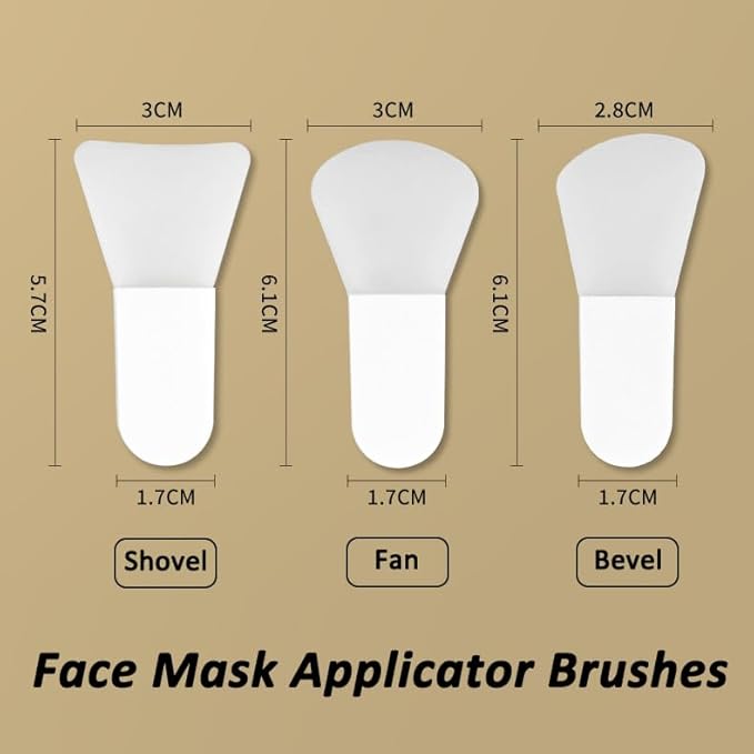 6pack Face Mask Applicator Brushes, Mini Soft Silicone Eye Mask Spatula Brush, Makeup Skincare Applicators, Small Mask Tools for Eye Facial Mud Clay Mask Paste Gel Body Cream Lotion Butter