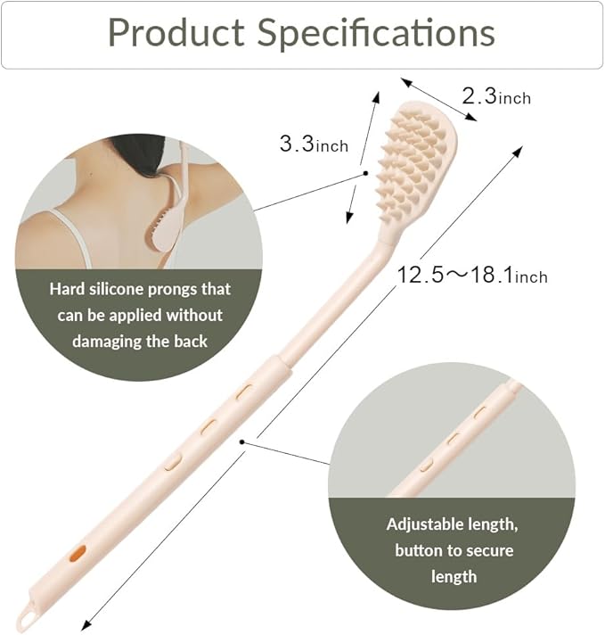 Back scracher Lotion applicator Cream applicator (baige)