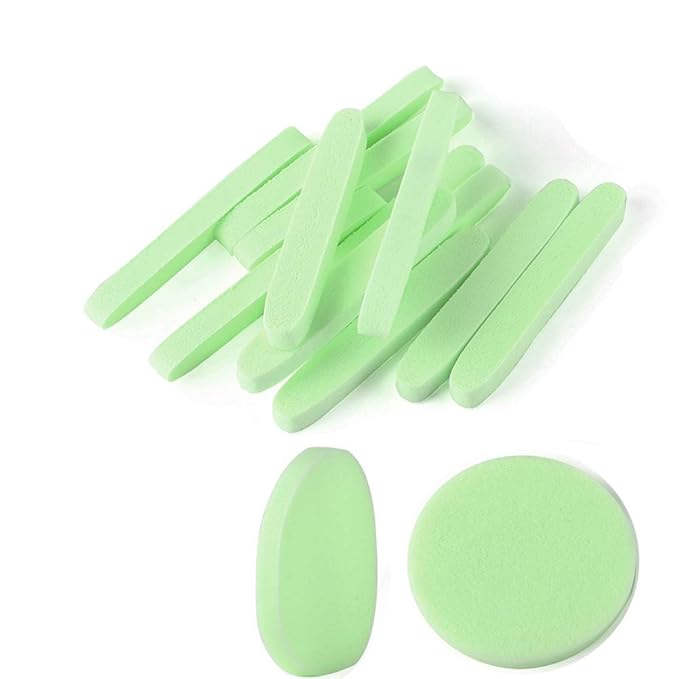 Facial Sponge Compressed,240 Count PVA Professional Makeup Removal Wash Round Face Sponge Pads Exfoliating Cleansing for Women,Green