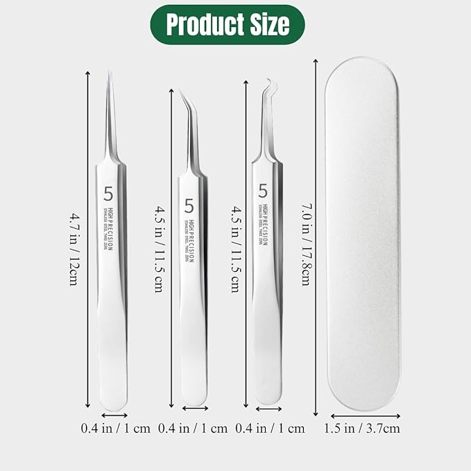 Usiveinborn Blackhead Remover Upgraded, Usiveinborn Blackhead Tweezers, Professional Upgraded Facial Blackhead Remover Tweezers, Blackhead Remover Tools Sets (A5-Rose-Gold-8pcs)