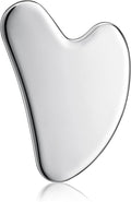 rosenice Gua Sha Facial Tools Guasha Tool Gua Sha Jade Stone for Face Skincare Facial Body Acupuncture Relieve Muscle Tensions Reduce Puffiness Festive Present (Metallic)