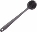 Silicone Body Scrubber - Long Handle Back Scrubber, Shower Exfoliator