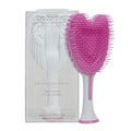 Detangling Hair Brush - Anti Static Angel Wing Hair Brush with Soft & Flexible Bristle for Straight & Wavy Hair - Tangle Angel Hair Detangler Brushes for Blow Drying & Shower - Gloss White & Pink