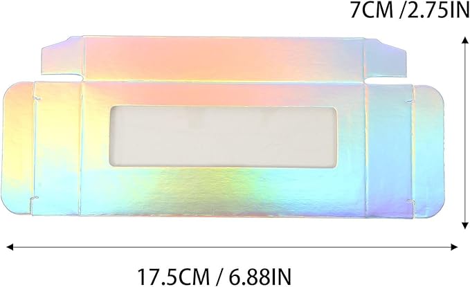 Glitter Paper Eyelash Storage Boxes 20pcs 25mm Thick Lash Case Holder False Eyelash Organizer for Makeup Artists and Salon Packaging