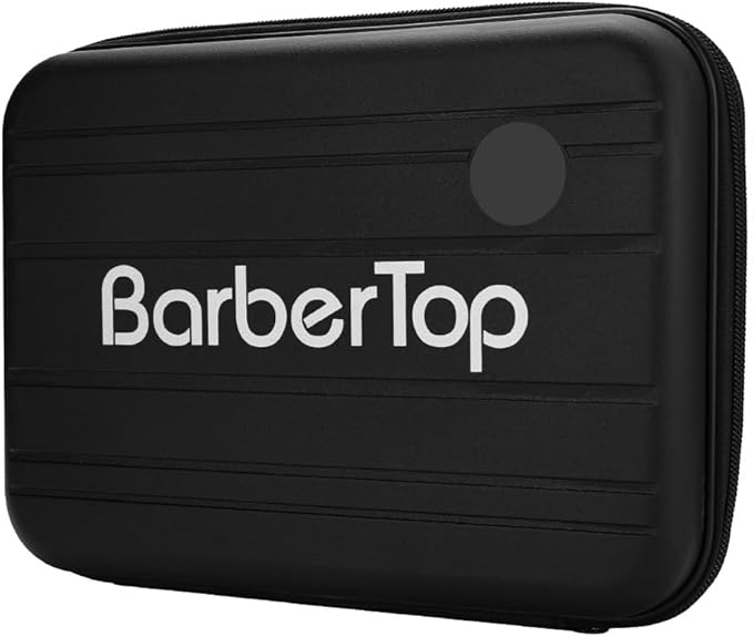 Barber Bag for Clippers Supplies, Sturdy Clipper Storage Case for Barber Accessories, Hair Trimmer Organizer Travel Bag for Men Razor Guard Grooming Kits (Big-Black)
