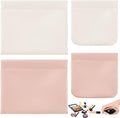 4Pcs Small Makeup Bag, Travel Storage Pouch for Women, Press Buckle Cosmetic Organizer for Lipstick, Jewelry and Purse
