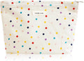 Wudygirl Large Capacity Makeup Bag Travel Cosmetic Bag Cute Makeup Organizer for Women Aesthetic Canvas Makeup Pouch Toiletry Bag Zipper Pencil Pouch (Colorful Dot)