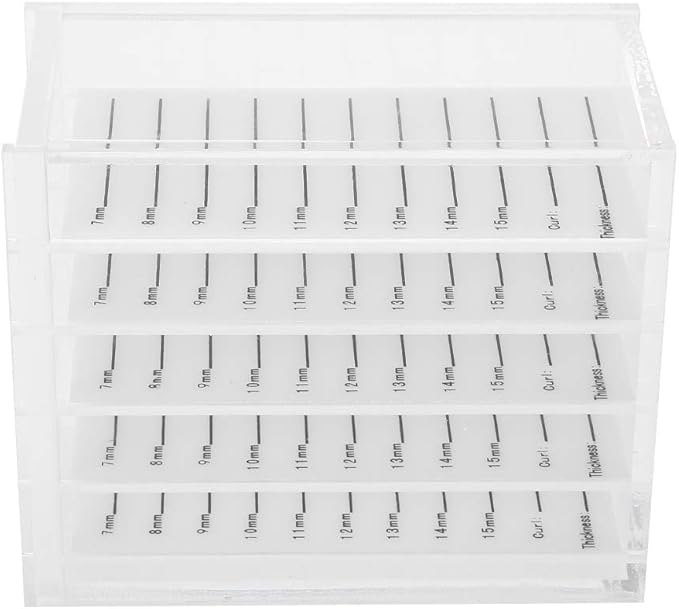 Eyelash Case Acrylic Storage Makeup Organizer, 5 Drawer Fake Eyelash Extensions Display Stand False Eye Lash Storage Box Glue Pallet Holder, Dustproof Clear