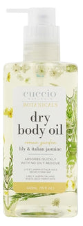 Cuccio Naturale Hydrating Dry Body Oil – Lily & Italian Jasmine, Fast‑Absorbing Non‑Greasy Moisturizer for Soft Radiant Skin, 15 fl oz