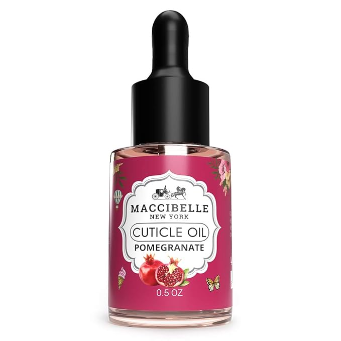 Maccibelle Cuticle Oil 0.5 oz for Dry Cracked Cuticles (Pomegranate)