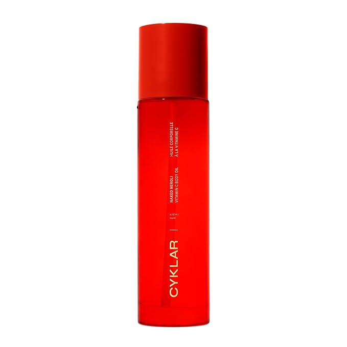 CYKLAR Vitamin C Body Oil for Women and Men. Moisturizing Naked Neroli Scented Body Serum for Glowing Skin. Nourishing, Hydrating After-Shower and Bath Skin Care Moisturizer, 4.2 Fl Oz