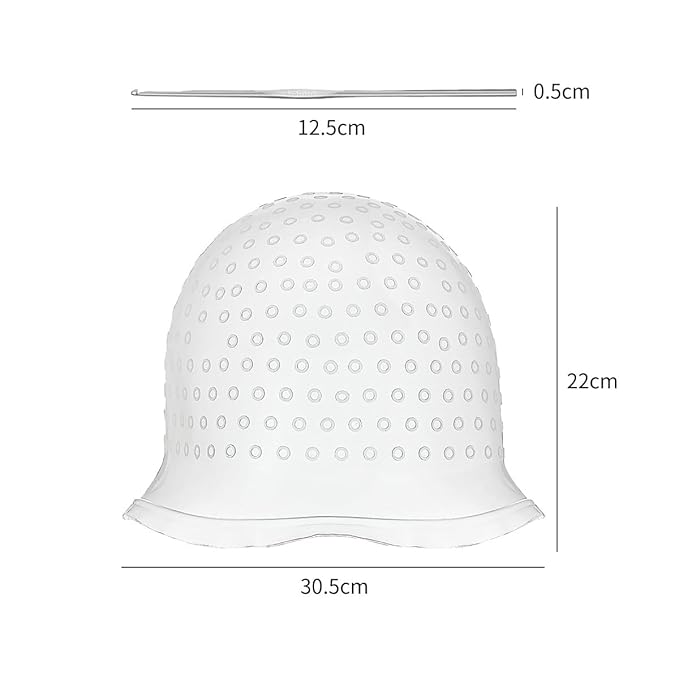 1 Pieces Professional Reusable Hair Coloring Highlighting Cap, Reusable Salon Coloring Tool, White, Blue, Pink (Pink)