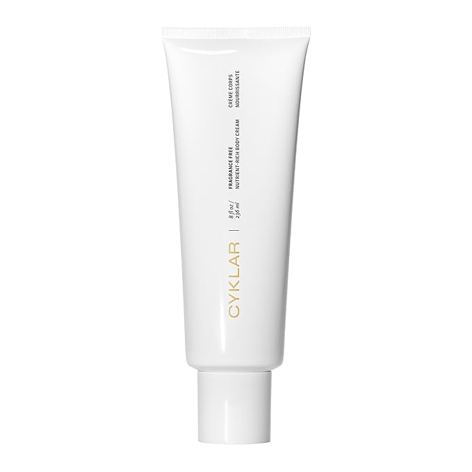 CYKLAR Nutrient Rich Body Cream – Non-Greasy Lotion for 48-Hr Moisture – Squalane, Niacinamide & Banana Flower for Hydration & Skin Barrier Support – Dry Skin Moisturizer 8oz – Fragrance Free