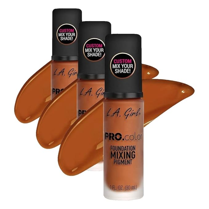 L.A. Girl PRO.color Foundation Mixing Pigment, Orange GLM713 (Pack of 3)