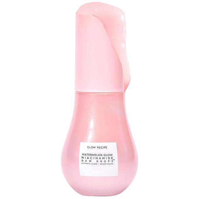 Glow Recipe Watermelon Niacinamide Dew Drops, Travel Size, Korean Niacinamide Serum Drops, Hydrating Face Serum + Primer & Liquid Highlighter, Hyaluronic Acid, Dewy Glow (15ml)