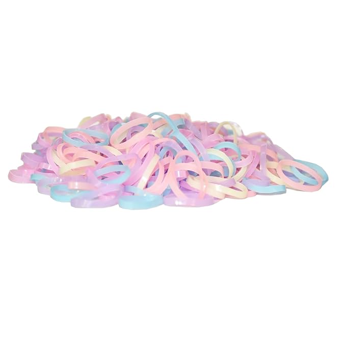Baby Hair Ties Elastic Hair Rubber Bands,400pcs Multi Color Small Hair Holder Hair Tie for Kids Girls
