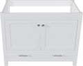 Montary 42" Bathroom Vanity Without Sink, Modern Stylish MDF Bathroom Storage Cabinet, Freestanding Vanity with 2 Doors and One Large Divided Drawer, White (NOT Include Sink)