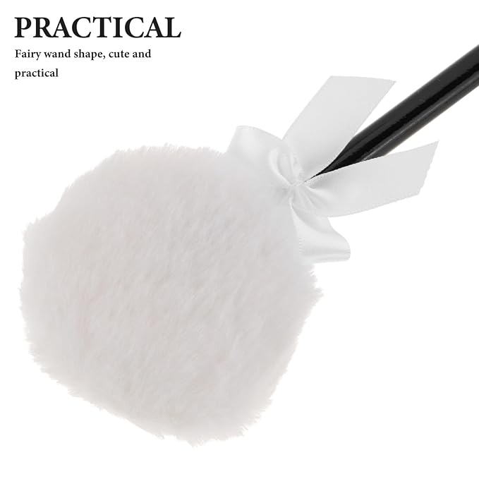 Fluffy Makeup Powder Puff with Handle 6.7 Inch Soft Velour Body Dusting Applicator for Face and Body Powder Setting