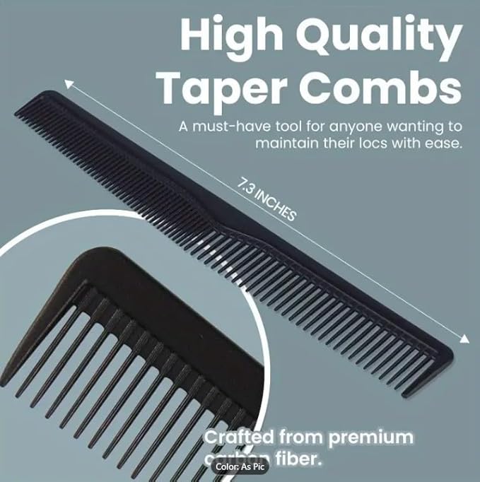 (6 Count) 7.5" Barber Hair Comb Beard & Mustache Pocket Combs for Men's Hair Beard Mustache and Sideburns