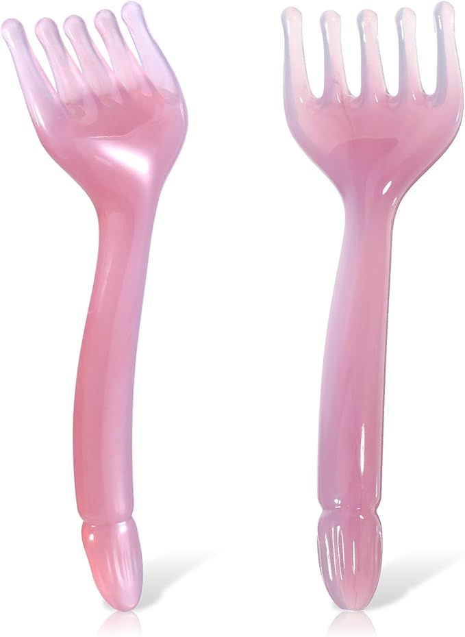 2 Pcs Scalp Massager for Hair Growth Hair Massager Scalp 5 Claw Resin Comb Handheld Relaxation Tool for Scalps Care Soothing Head Massage Father's Day Mother's Day Birthday Pink Purple