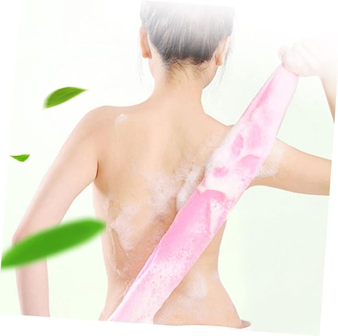 5Pcs Back Scrubber Strap Exfoliating Body Washer for Shower Comfortable Long Strap for Back Neck and Shoulders Cleaning for Family Use Random Color