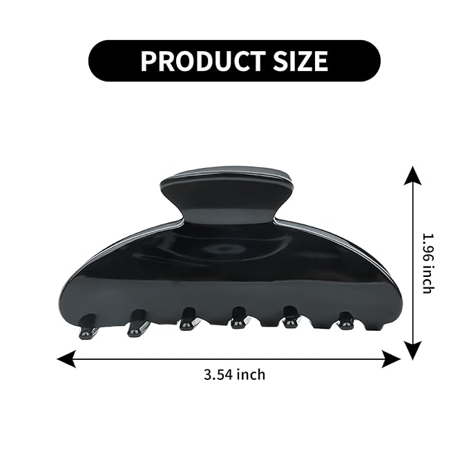 2 Pack Hair Claw Clips for Women Acrylic Claw Clips for Thick Hair Non-slip Clip for Hair Large Claws Hair Accessories for Women Girls（Black&White）