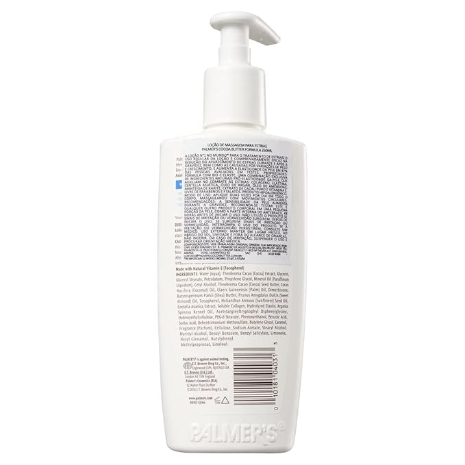 Palmer's Cocoa Butter Formula Massage Lotion with Collagen and Elastin | For Stretch Marks | Pregnancy Skin Care | With Argan Oil and Shea Butter | 8.5 oz Pack of 2