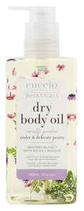 Cuccio Naturale Hydrating Dry Body Oil – Violet & Delicate Peony, Fast‑Absorbing Non‑Greasy Moisturizer for Soft Radiant Skin, 15 fl oz