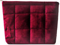 Puffy Quilted Makeup Bag, Cosmetic Bag, Travel Toiletry Organizer Pouch, Clutch for Women(Wine Red - Velvet)