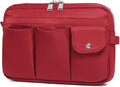 Storage Bag-arge Cosmetic Bag for Women Travel Makeup Bag Zip Up Bag Pure Cotton Canvas Can be Suspended (Burgundy Red)