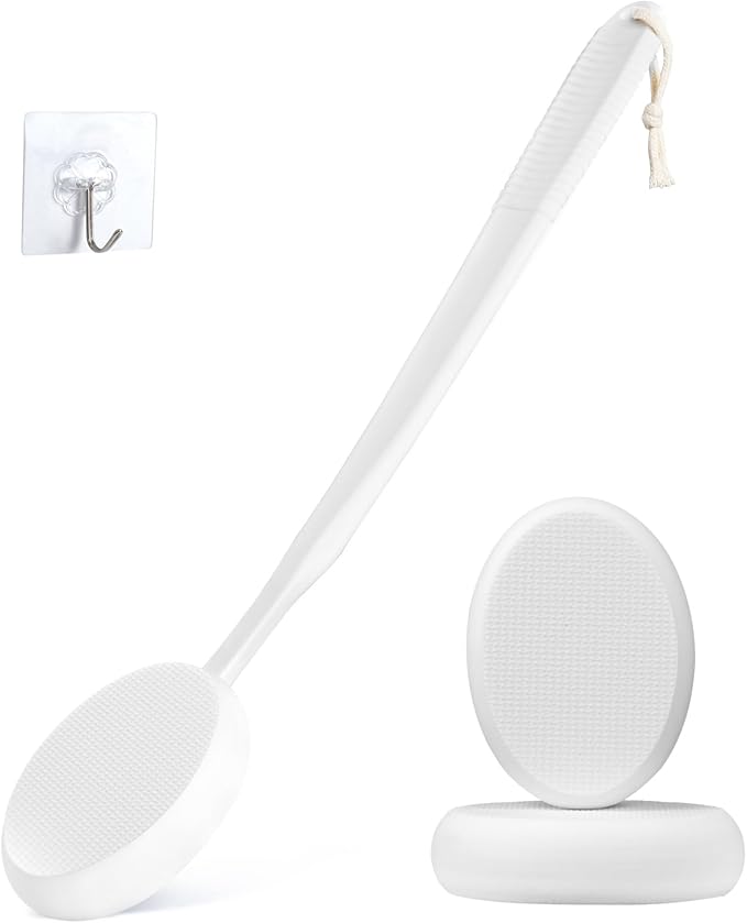 19" Lotion Applicator for Back Tanning Applicator Long Handle Back Lotion Applicator for Feet Self Tanner Back Applicator Sunscreen Applicator for Kids Women Men The Elderly