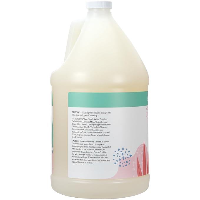 Ginger Lily Farms Botanicals Nourishing Body Wash, Eucalyptus Tranquility, 100% Vegan & Cruelty-Free, 1 Gallon (Pack of 4)