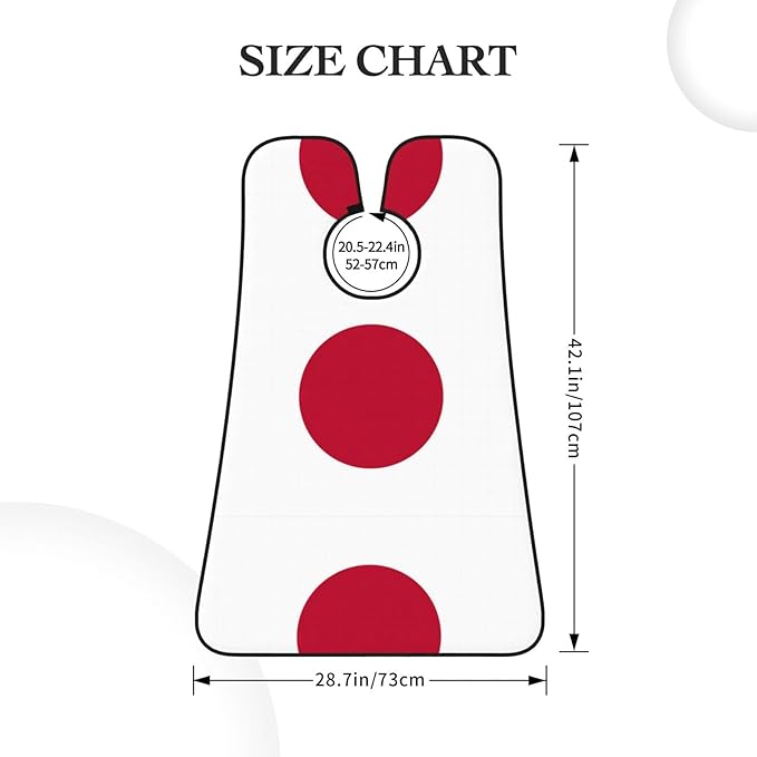 Japanese Flag Print Beard Bib Apron For Men, Beard Hair Catcher For Men Shaving Trimming,Beard Cape Cloth, Black