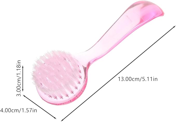 ULTNICE Sheep Horn Facial Brush 4-Pack Manual Face Cleaning Brush Set with Soft Bristles for Deep Pore Cleansing and Blackhead Removal Compact 5.1X1.6 Inch for Wet and Dry Skin Care