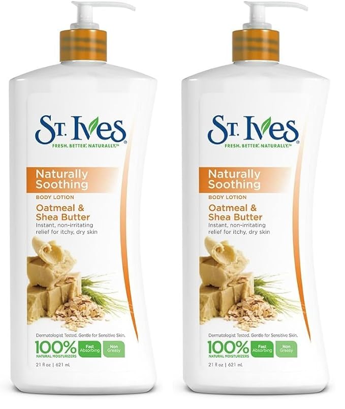 St. Ives Nourish & Soothe, Oatmeal & Shea Butter Body Lotion 21 Fl Oz (Pack of 2)