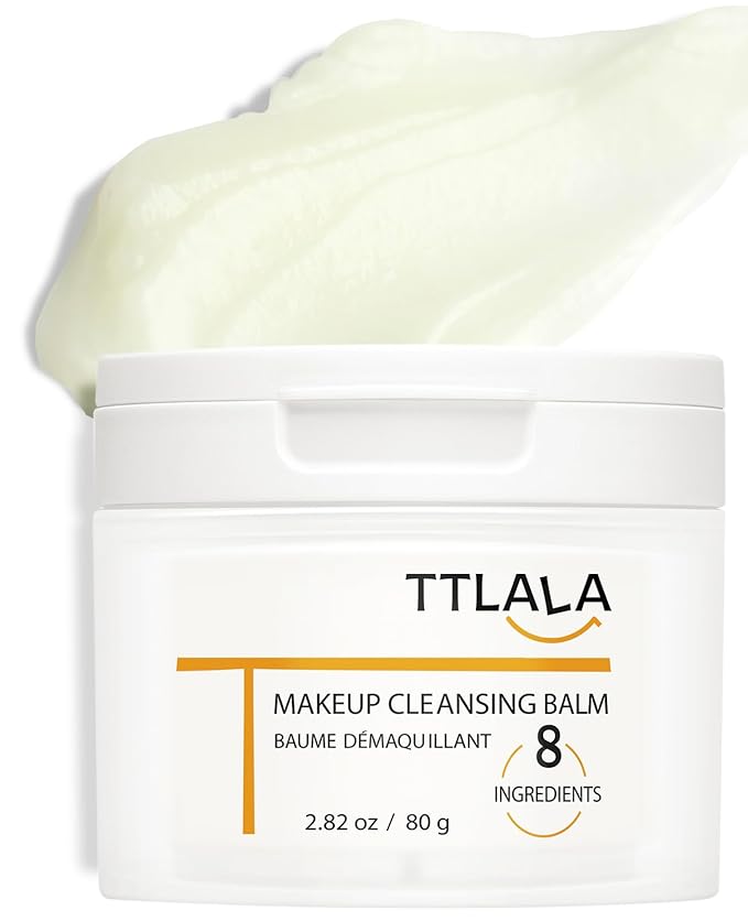 Cleansing Balm, Only 8 Ingredients Makeup Remover Balm, Waterproof Eye Make Up Remover with Vitamin E, Gentle and Nourishing, Skin-friendly and Suitable for All Skin Types 2.82 oz
