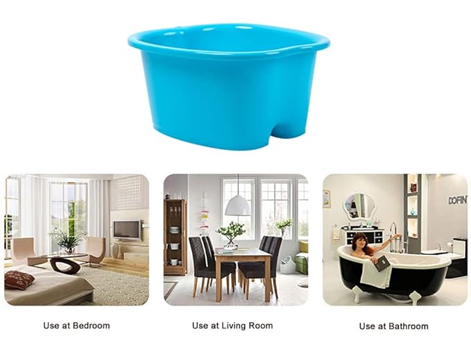Plastic Foot Basin Feet Bath Spa Wash Bucket and Massage Sturdy Tub for Soaking Foot,Detox,Toe Nails, and Ankles,Pedicure,Portable Feet Tub Beige